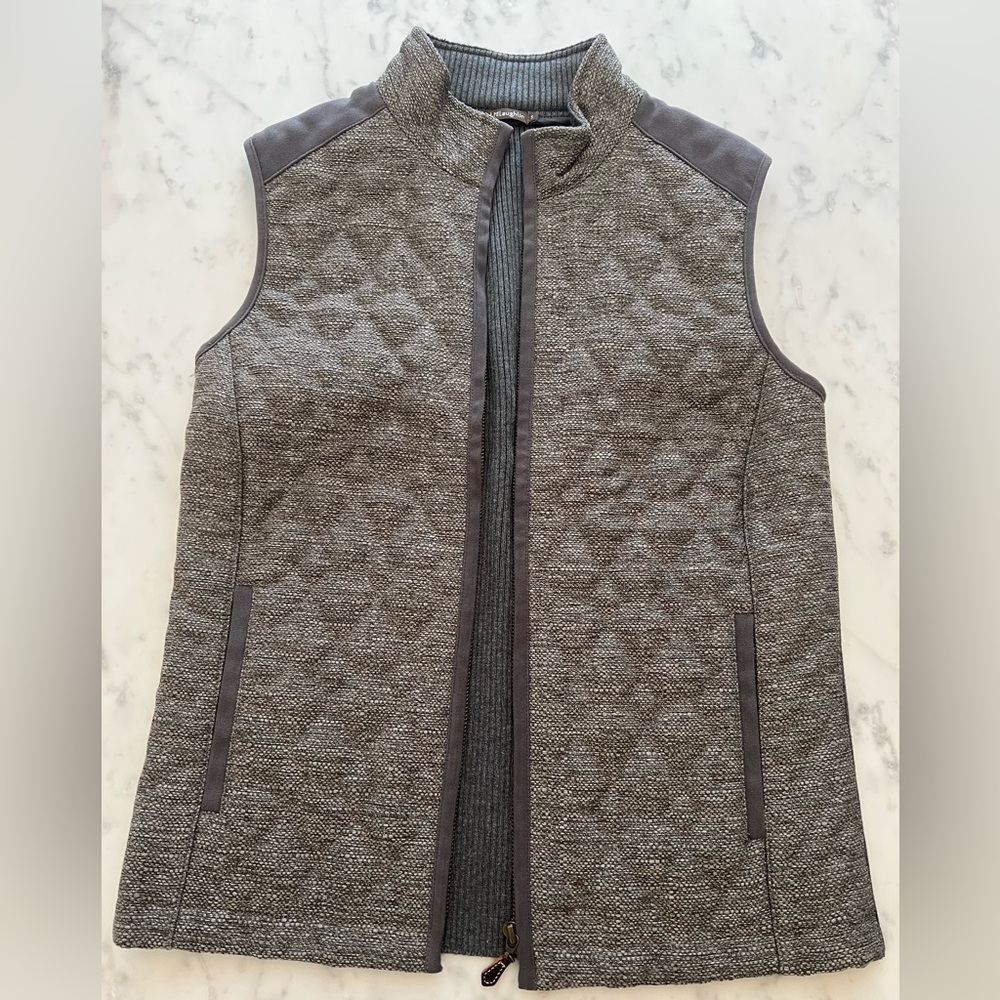 J McLaughlin Women's Gray Quilted Vest